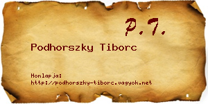Podhorszky Tiborc névjegykártya